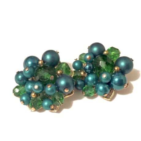 Trifari（トリファリ） Green Floral イヤリング（ER0193）