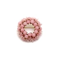 Pink Color glass Brooch(BR0261)