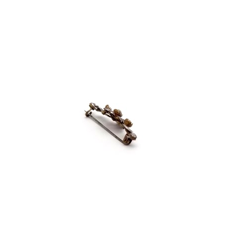 Cut Steel Flower & Crescent Brooch（BR1538）