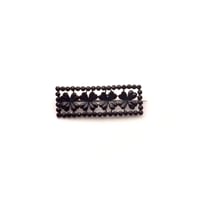 Victorian French Jet  Clover Brooch