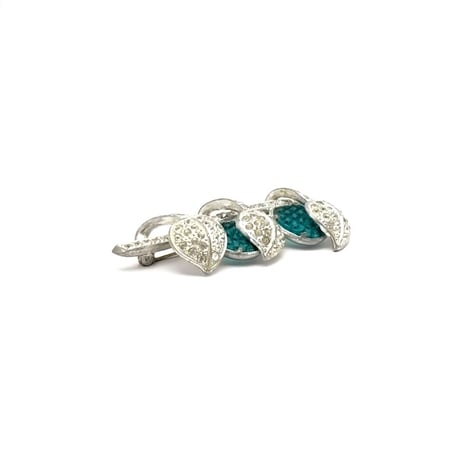 Rhinestone Leaf Brooch（BR1294）
