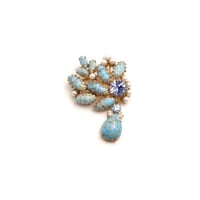 Blue Color glass Brooch（BR1375）