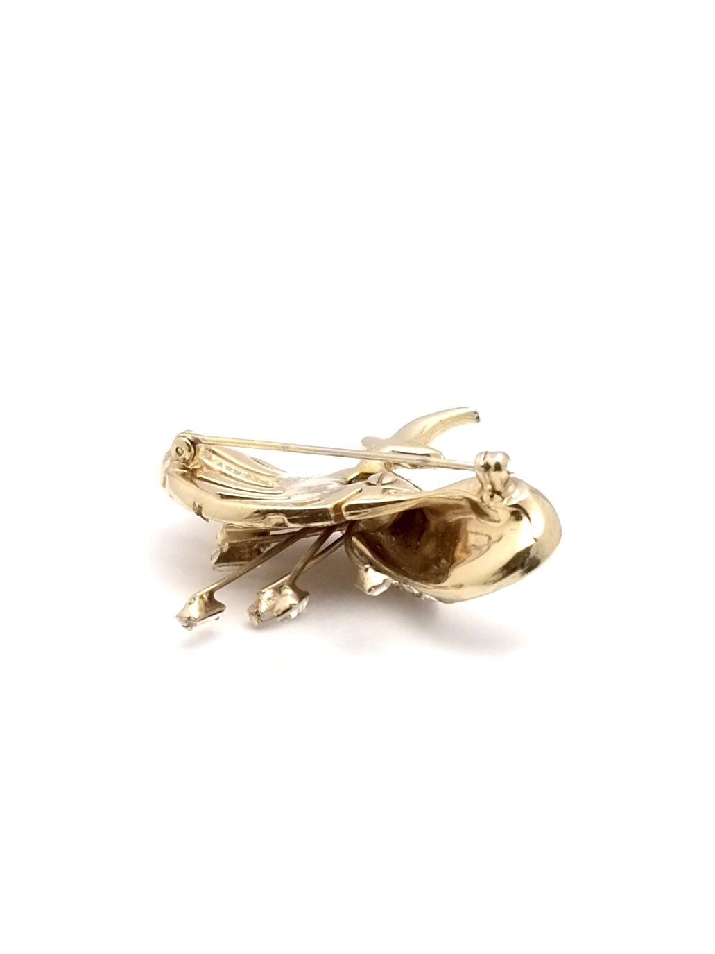 【希少】BOUCHER ブーシェ ブローチ リーフ フェイクパール ゴールド 希少】BOUCHER ブーシェ ブローチ リーフ フェイクパール ゴールド