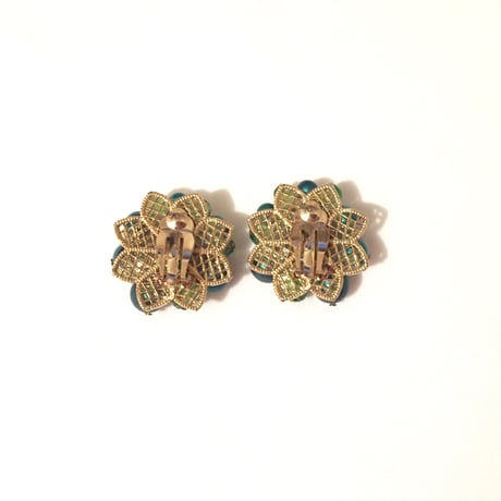 Trifari（トリファリ） Green Floral イヤリング（ER0193）