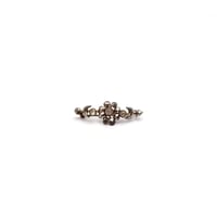 Cut Steel Flower & Crescent Brooch（BR1538）