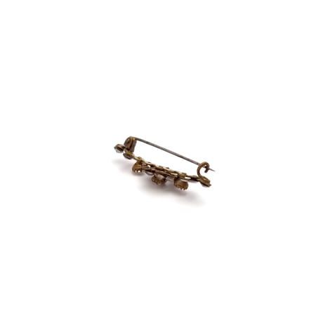 Cut Steel Flower & Crescent Brooch（BR1538）