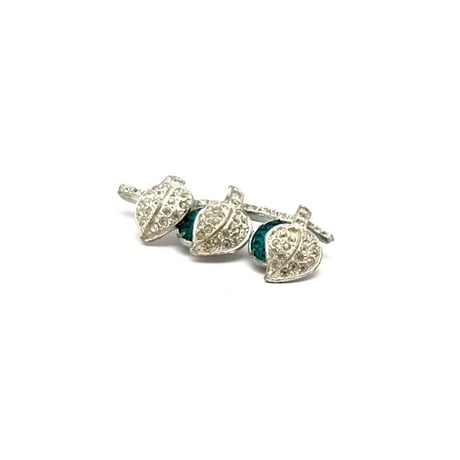 Rhinestone Leaf Brooch（BR1294）