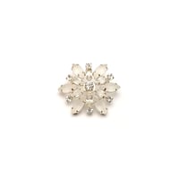 Frosted white & Rhinestone  Brooch（BR1521）