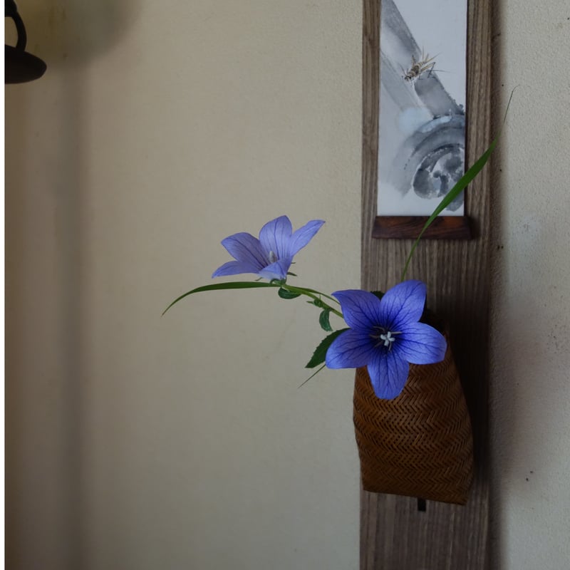 Yoshimichi Yoshida 吉田佳道 竹の掛花入れあじろせみ | g's gallery