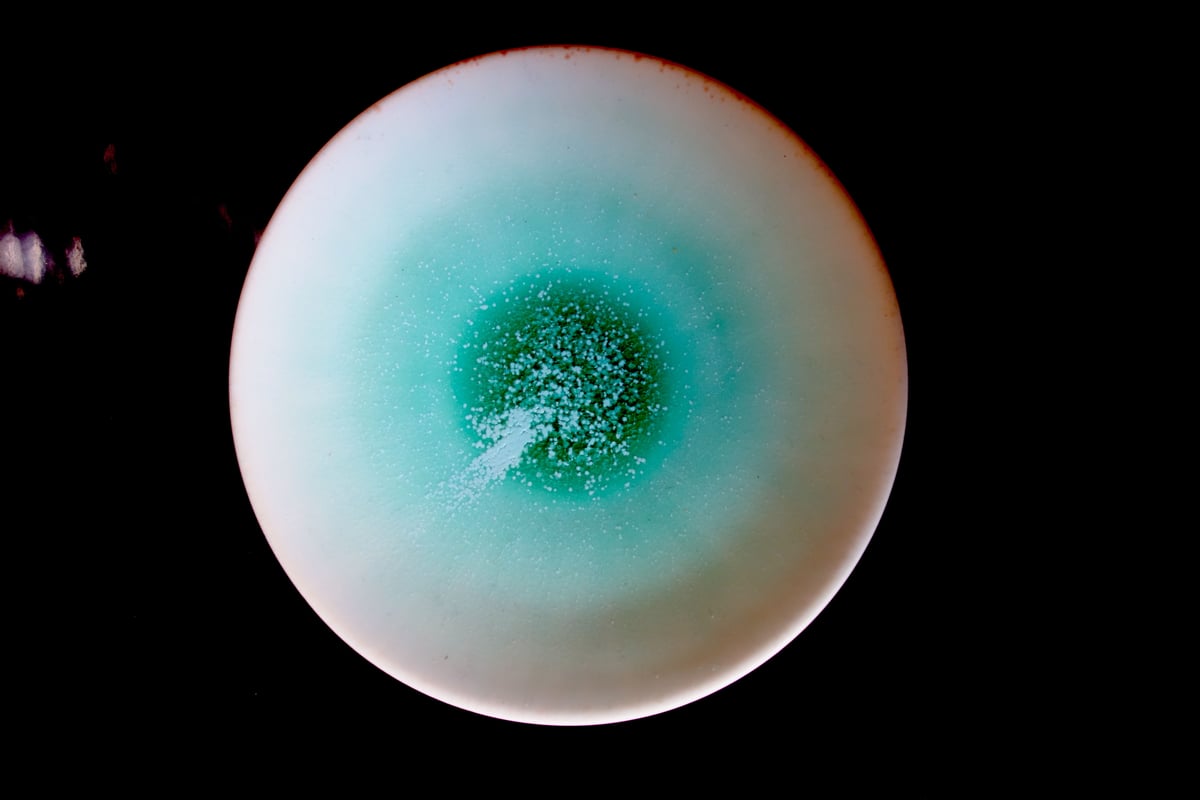 Ryuji Iwasaki アイスグリーン五寸平皿 | g's gallery