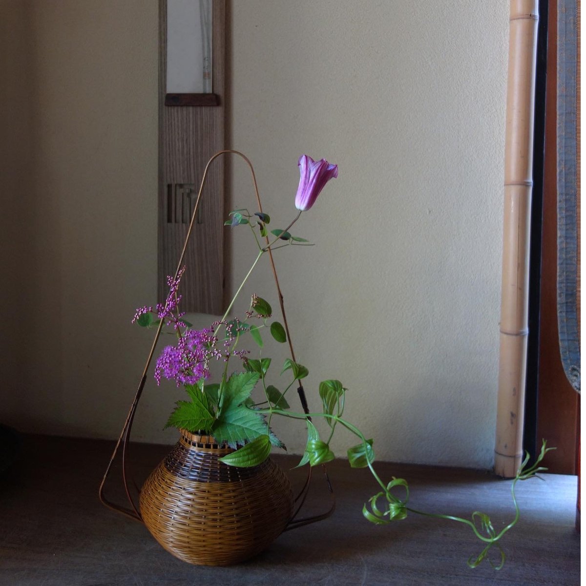 吉田佳道　四ツ目膳　竹工芸 吉田佳道 竹の花籠展」コースター四ツ目黒 : うつわノート