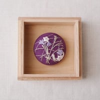 Mayumi Tomita 富田真弓　桔梗とすすきの刺繍ブローチor 帯留め