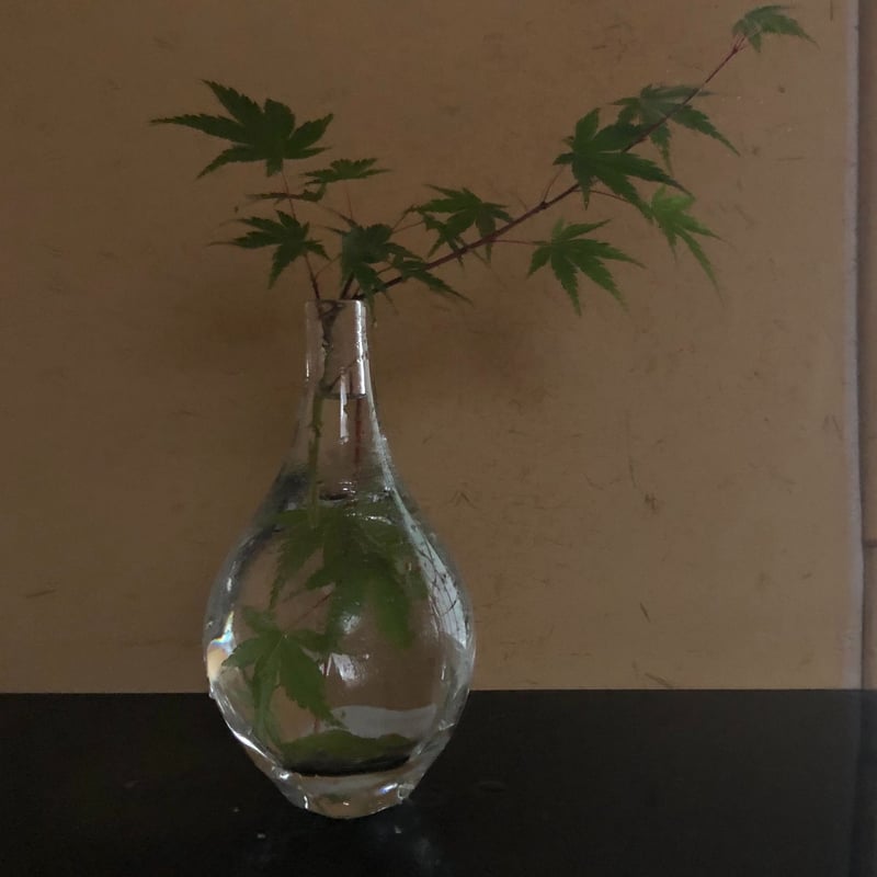 【ガラスの花器】✴︎オーラを放つ存在感✴︎ Kaori Kawanabe 吹きガラス花入れ | g's gallery