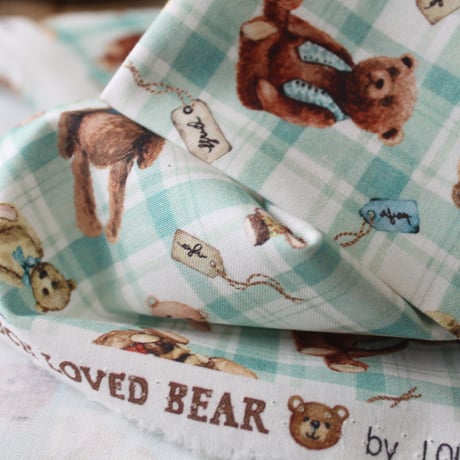 ●MUCH LOVED BEAR○チェックくま○グリーン
