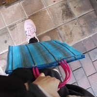 ○メキシカンメッシュバッグ○ブルーストライプ