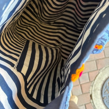 SuzaniBag.A◯ネイビー×内ボーダー