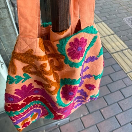 SuzaniBag.C◯オレンジ×ストライプ