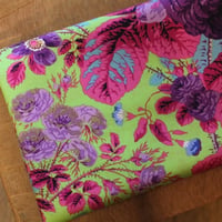 USAコットン○GradiFloral○KaffeFassett○ライム色地◯