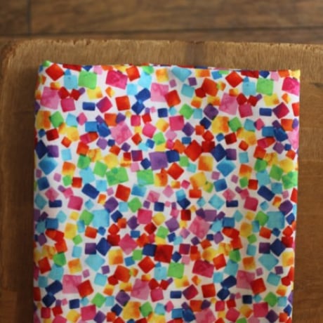 USAコットン生地○カラフルスクエア◯hifashionfabrics