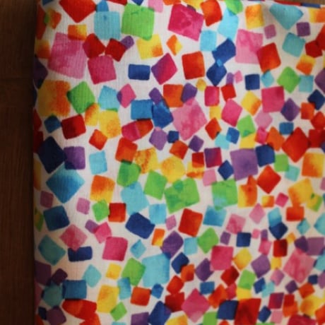 USAコットン生地○カラフルスクエア◯hifashionfabrics