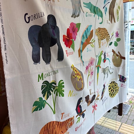 USAコットン○JungleMenagerieパネル生地110×90cm ○michaelmiller○アニマル・アルファベット