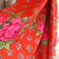 USAコットン○Rosieレッド○KaffeFassett○花柄・フラワー