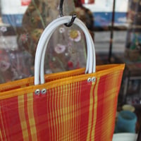 ○メキシカンメッシュバッグ○レッドイエローチェック