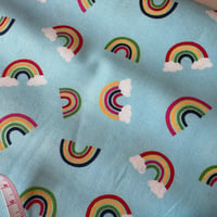 USAコットン生地○rainbow garden○moda○水色