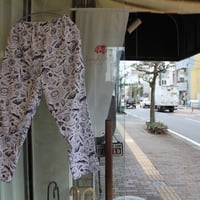 魚介柄○リラックスパンツ○輸入生地パンツ