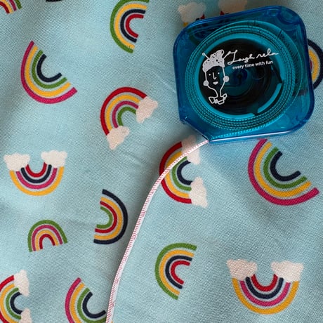 USAコットン生地○rainbow garden○moda○水色