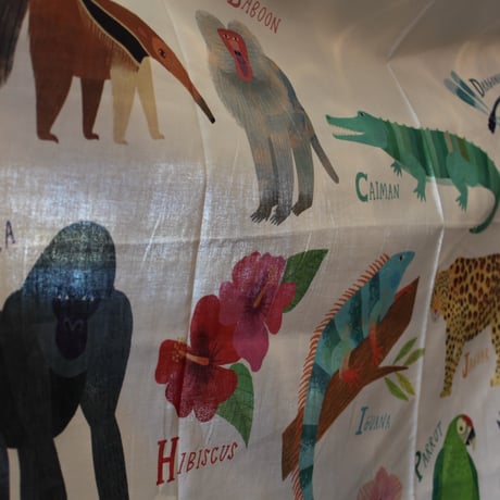 USAコットン○JungleMenagerieパネル生地110×90cm ○michaelmiller○アニマル・アルファベット