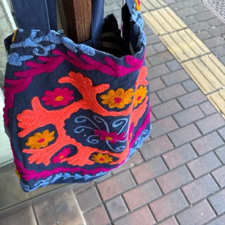 SuzaniBag.A◯ネイビー×内ボーダー