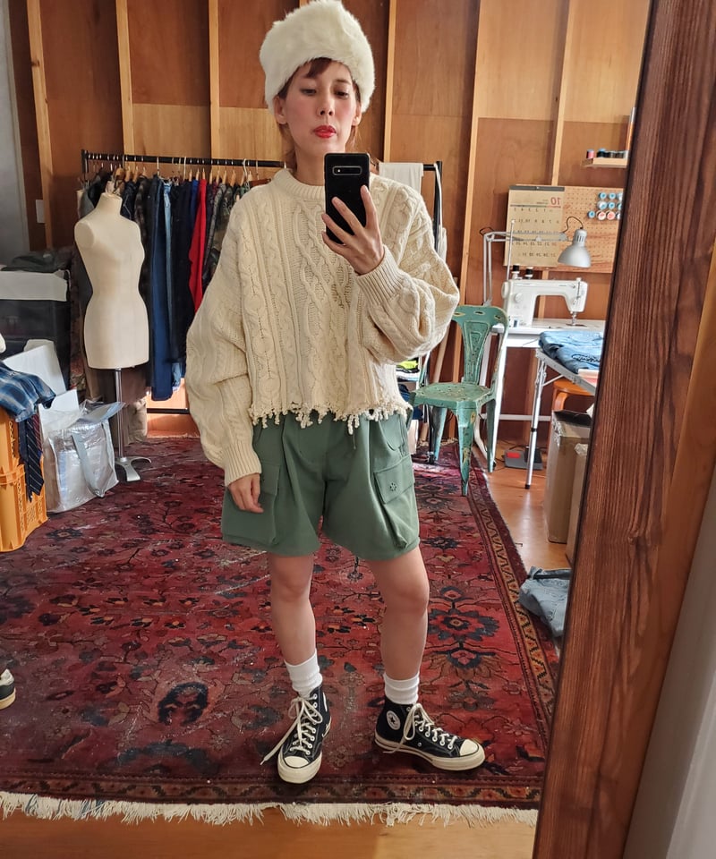 パンツ NEAT US LAUNDRY BAG REMAKE SHORTS USAミリタリーランドリーバック リメイクショートパンツ① | MIMAE