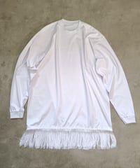 フリンジ付き超オーバーカットソーワンピース（予約商品）