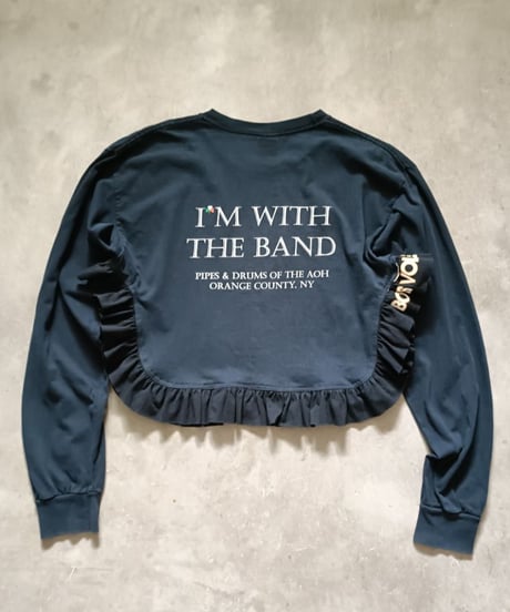 リメイクフリルロングTシャツ（ブラック）