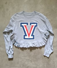 リメイクフリルロングTシャツ（ライトグレー）