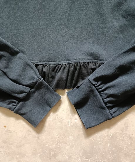 リメイクフリルロングTシャツ（ブラック）