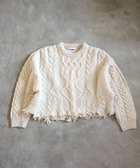 ザクザクアランニット　ショート①