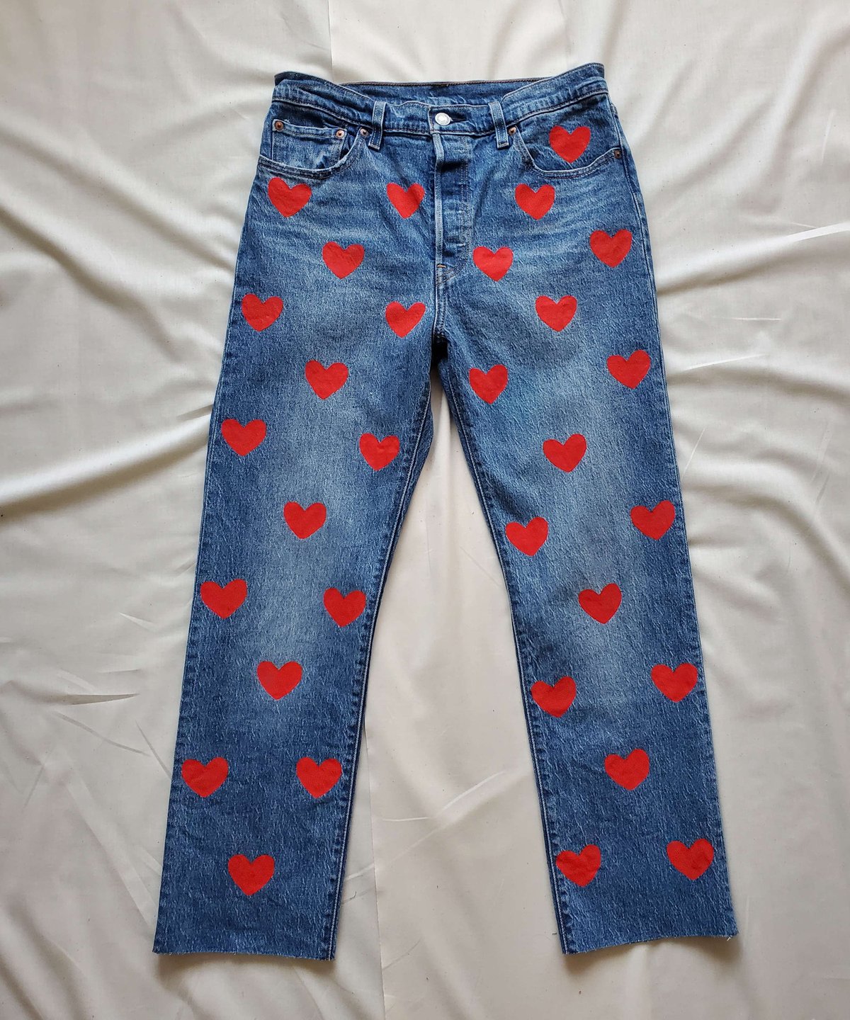 希少 エビス✕プーマ 限定コラボ カモメペイント ハート刺繍 デニム 