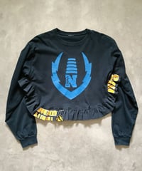 リメイクフリルロングTシャツ（ブラック）