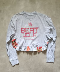 リメイクフリルロングTシャツ（ライトグレー）