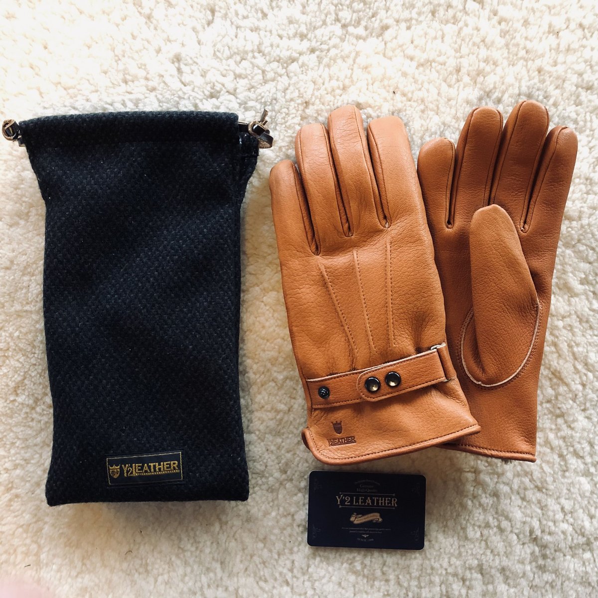 Y2 LEATHER ディアスキン LONG GLOVES 「YG03」 BLACK P...