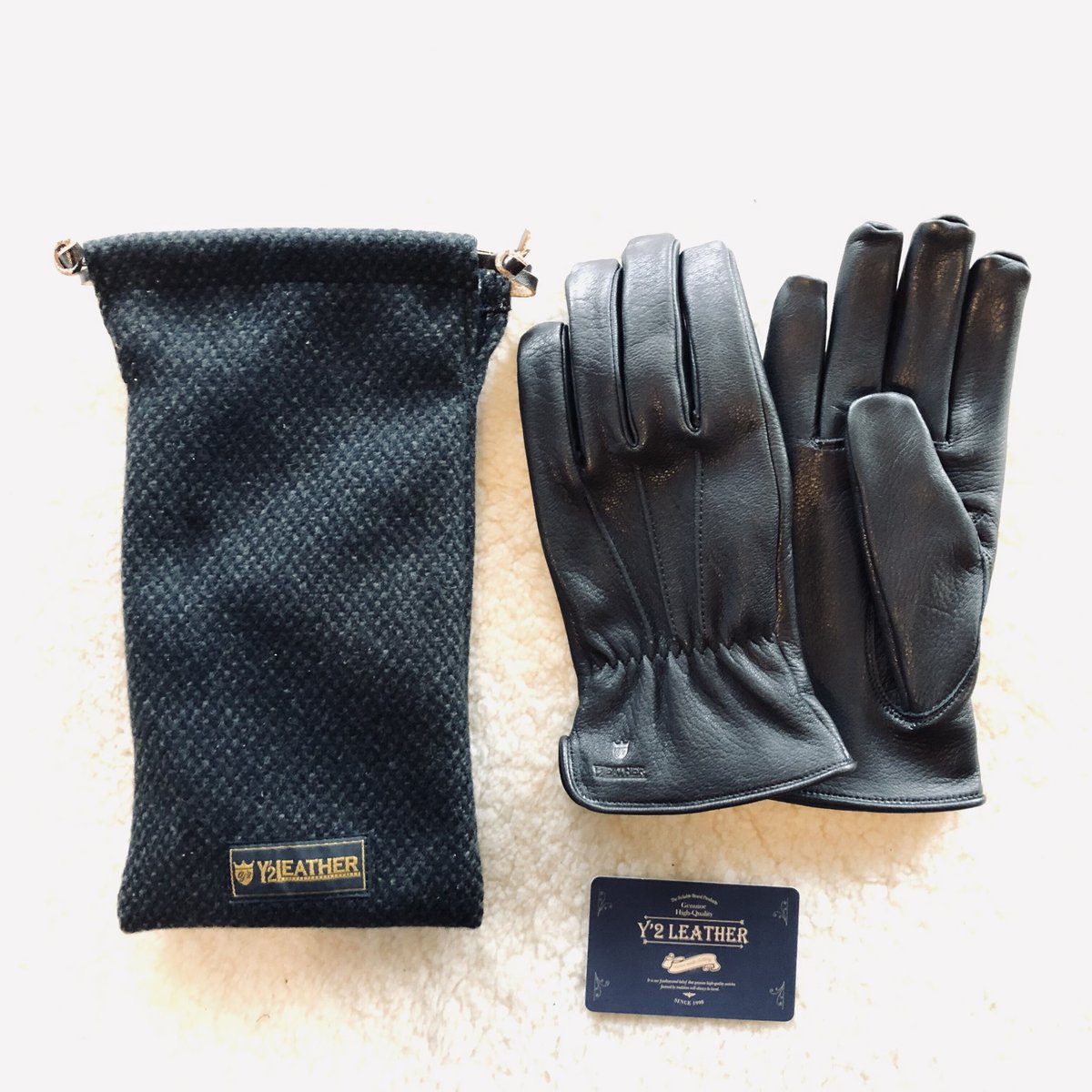 Y2 LEATHER ディアスキン SHORT GLOVES 「YG01」 BLACK