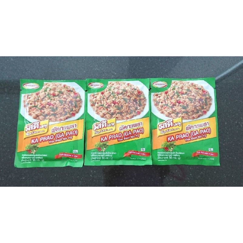 タイ料理☆RosDee menu ajinomoto☆タイの味の素【ガパオ