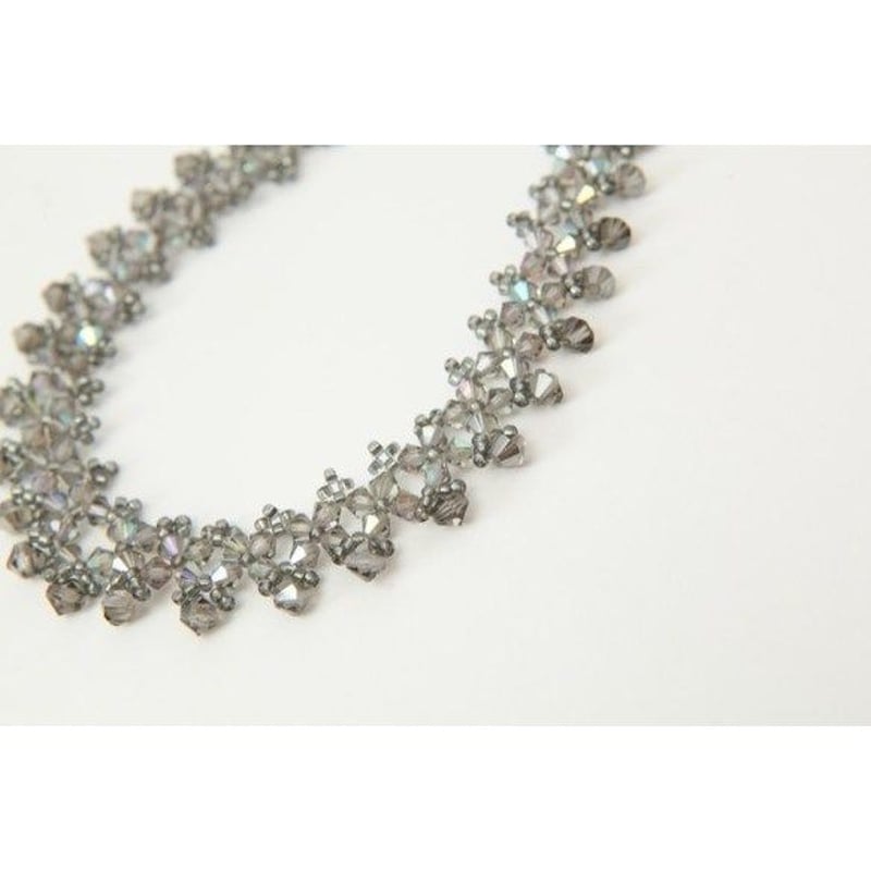 オリジナルハンドメイド☆スワロフスキー ネックレス☆ブラックダイヤ