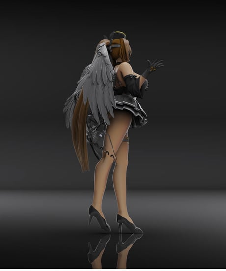 NIKKE ノワール：ブラックエンジェル （3Dプリント出力品)