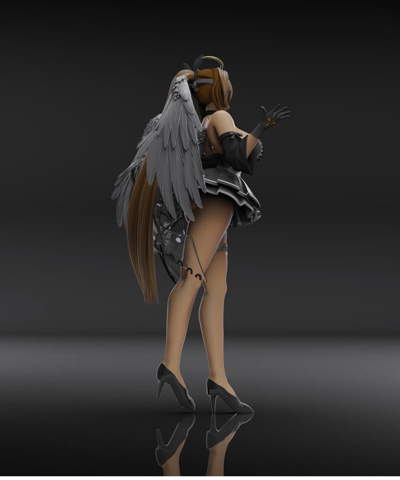 勝利の女神:NIKKE ノワール 3Dプリント出力キット NIKKE ノワール：ブラックエンジェル （3Dプリント出力品) | じんべい.shop