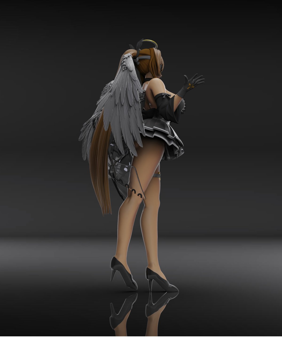 勝利の女神:NIKKE ノワール 3Dプリント出力キット NIKKE ノワール：ブラックエンジェル （3Dプリント出力品) | じんべい.shop