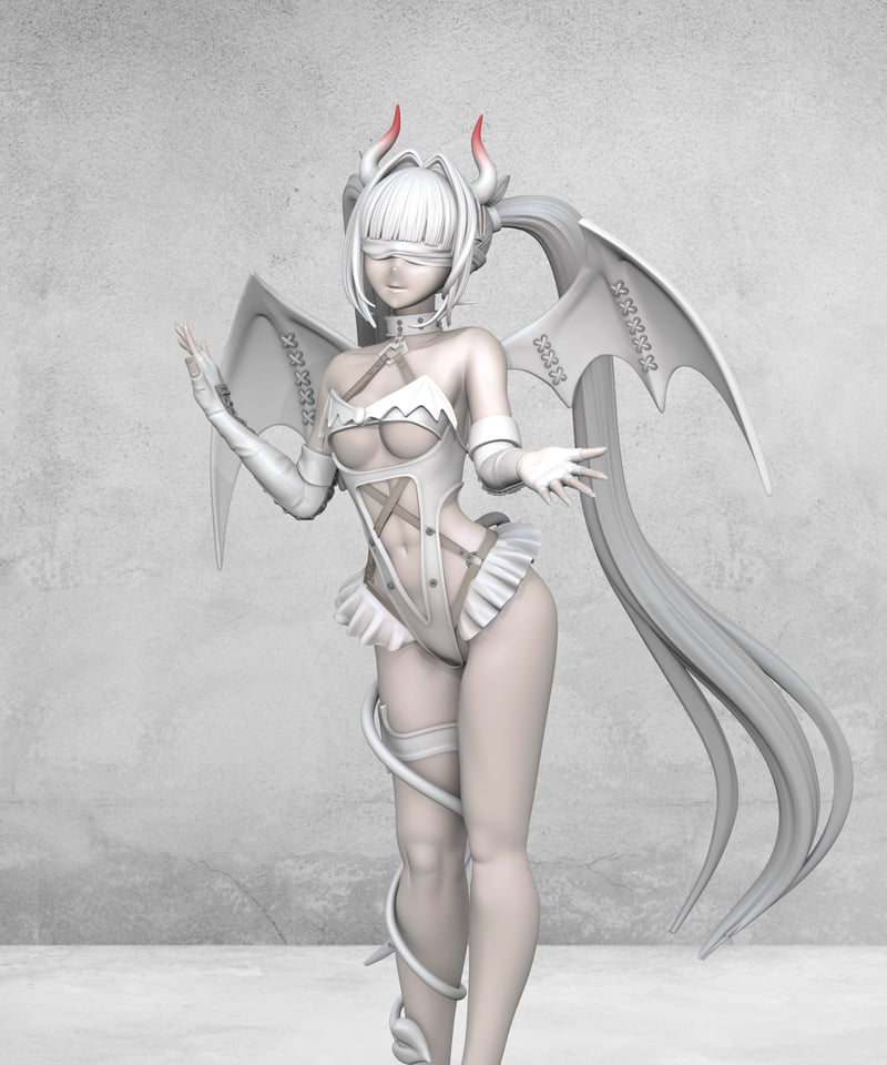 勝利の女神:NIKKE ブラン 3Dプリント出力キット NIKKE ブラン：ホワイトデビル （3Dプリント出力品） | じんべい.shop