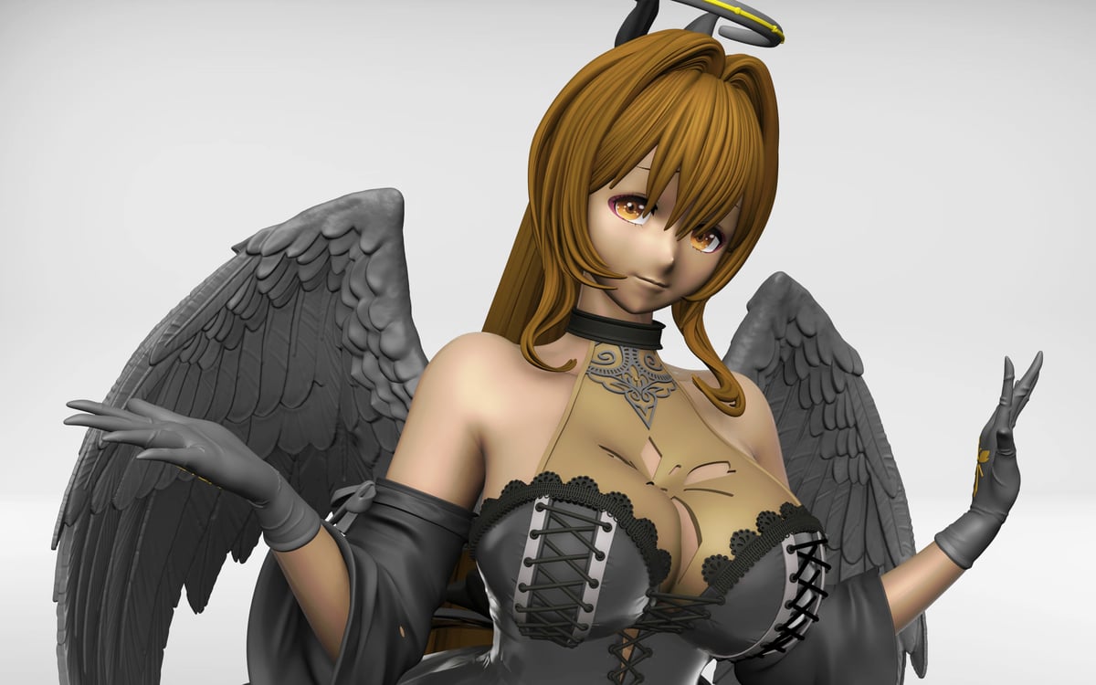 勝利の女神:NIKKE ノワール 3Dプリント出力キット NIKKE ノワール：ブラックエンジェル （3Dプリント出力品) | じんべい.shop